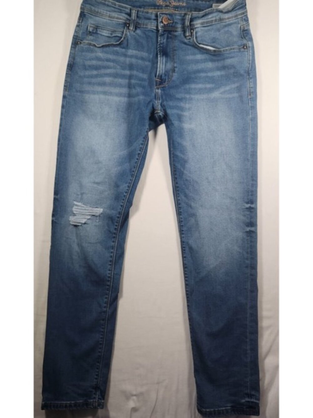 Pepe‎ Jeans London Smith IP Tapered Vapour Mens Blue Jeans 32x31